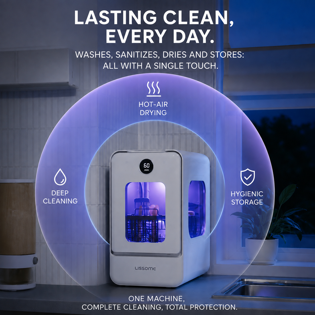SmartWash 360™ | Compact Countertop Dishwasher, No Installation Required