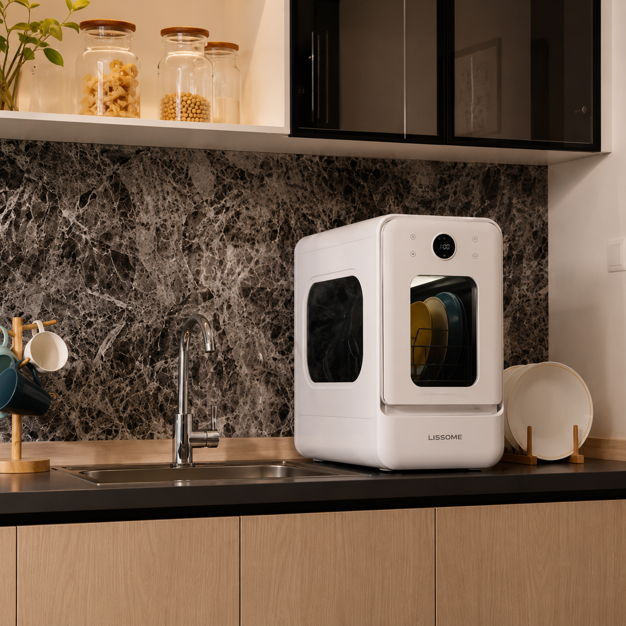 SmartWash 360™ | Compact Countertop Dishwasher, No Installation Required