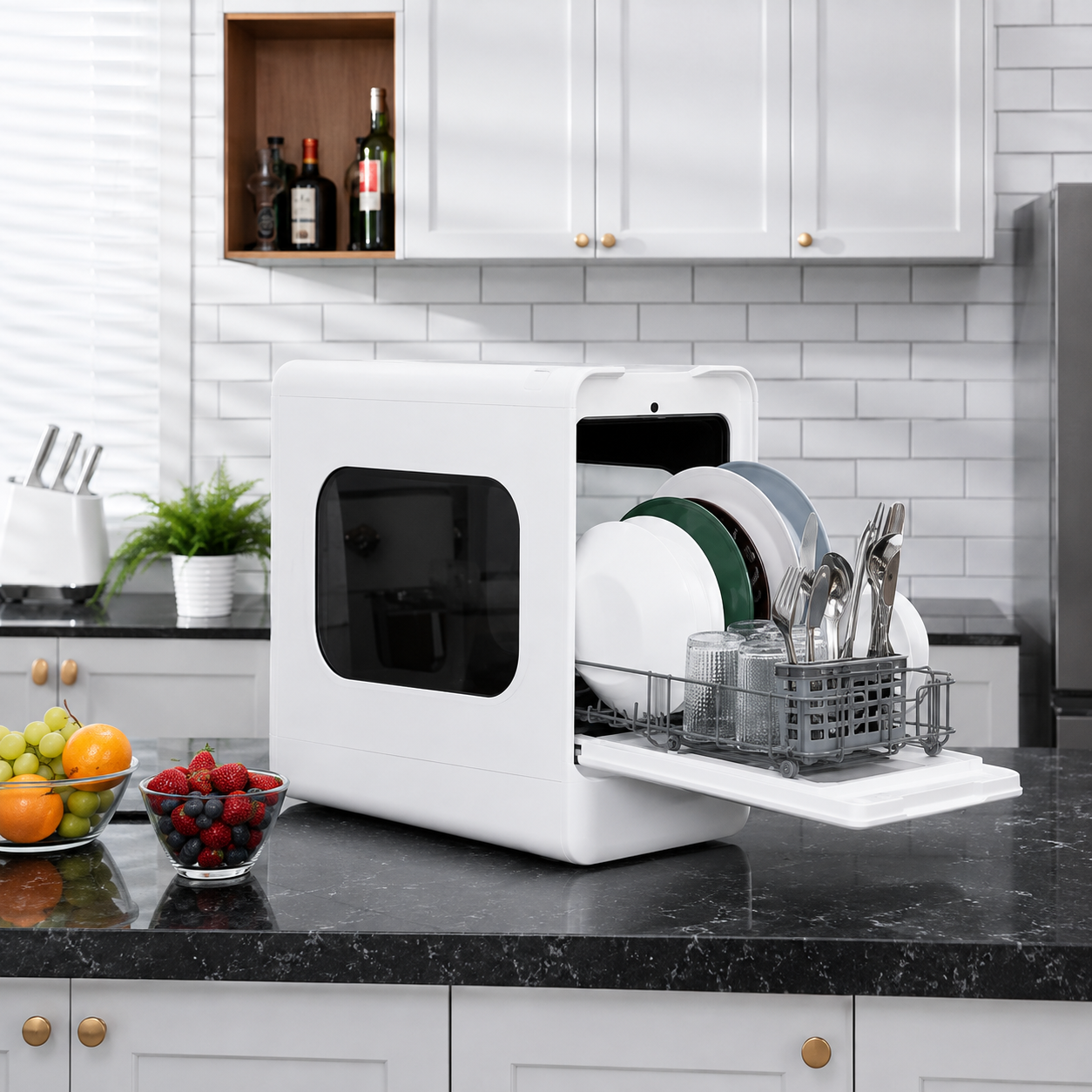 SmartWash 360™ | Compact Countertop Dishwasher, No Installation Required
