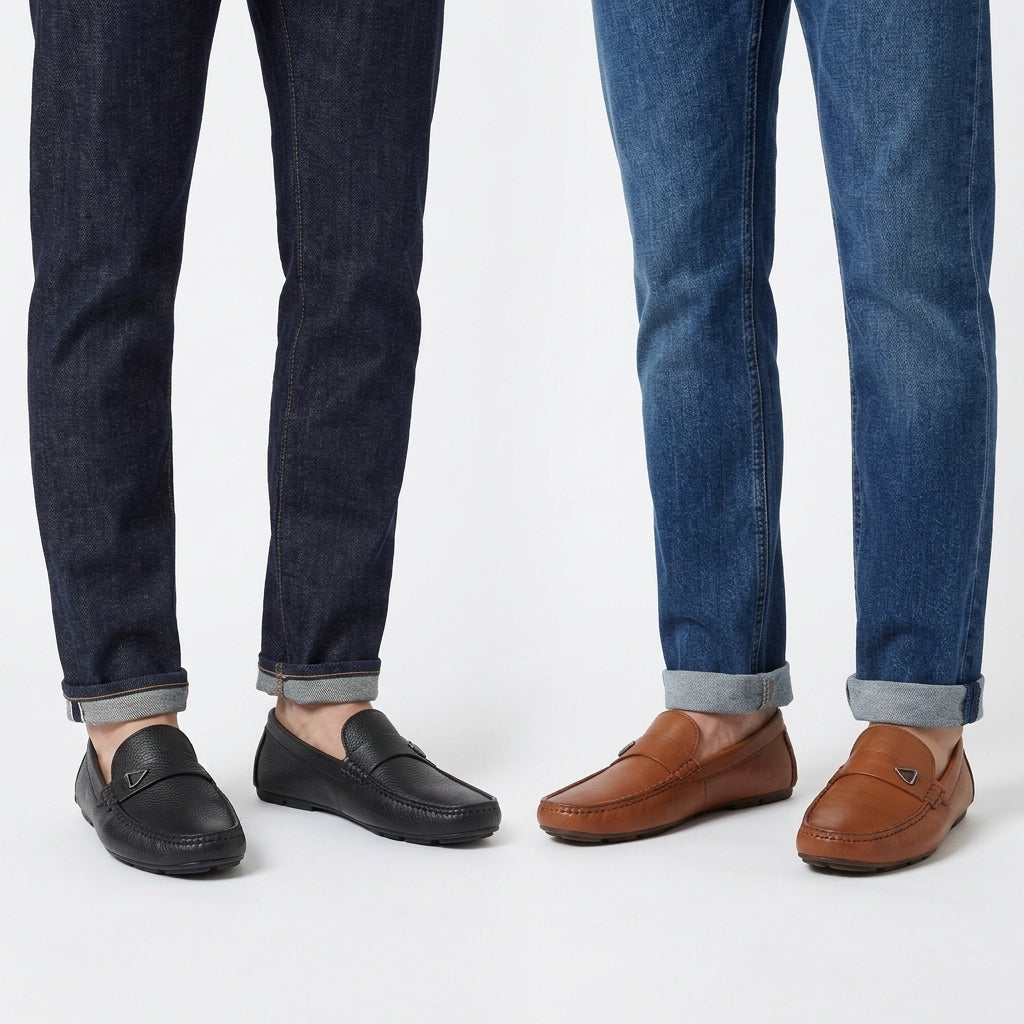 Mocassins Homme Élégance Flex en Cuir Véritable – Offre 1+1